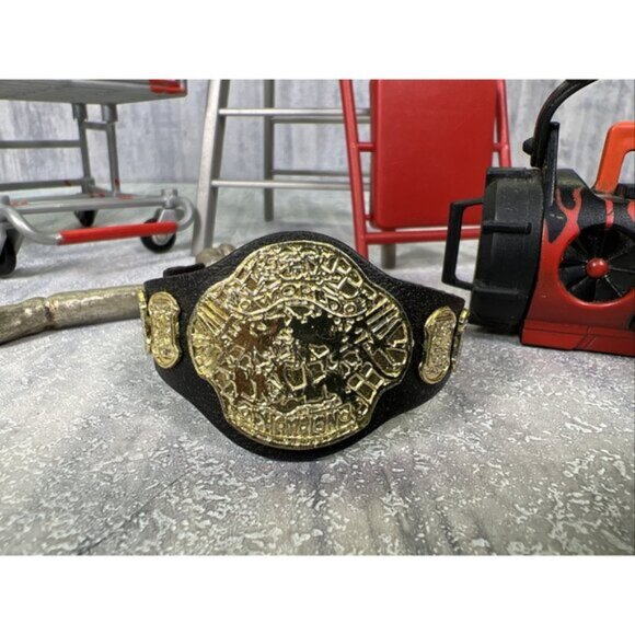 WWE WWF WCF Figure Mini Props Accesories Ladder Stereo Chairs Attitude - Picture 3 of 11